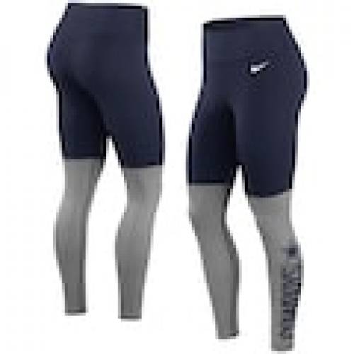 ナイキ ダラス カウボーイズ レディース ロゴ パフォーマンス レギンス タイツ チャコール 紺色 ネイビー WOMEN'S 【 NIKE LOGO STACK PERFORMANCE LEGGINGS NAVY HEATHERED CHARCOAL 】