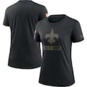 ナイキ NIKE セインツ レディース パフォーマンス Tシャツ 黒色 ブラック ニューオーリンズ WOMEN'S – 【 NIKE 2020 SALUTE TO SERVICE PERFORMANCE TSHIRT BLACK SHIRT 】 レディースファッション トップス T