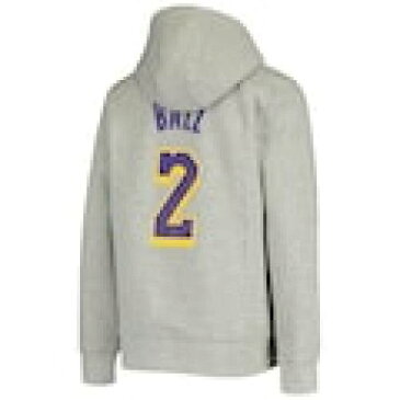 ナイキ NIKE レイカーズ 子供用 フーディー パーカー 灰色 グレー グレイ ロサンゼルス & – 【 LAKERS GRAY NIKE LONZO BALL YOUTH NAME NUMBER COLOR 】 キッズ ベビー マタニティ トップス スウェッ