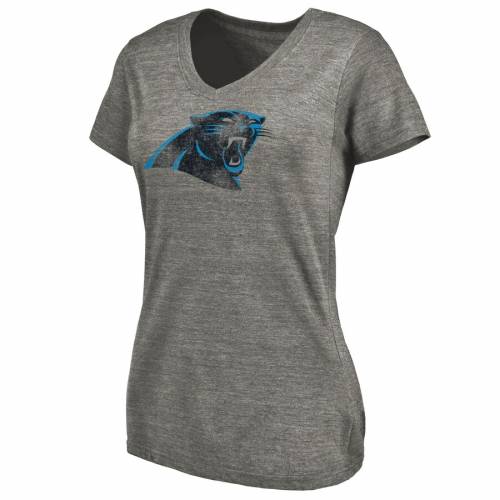 ファナティクス NFL PRO LINE BY FANATICS BRANDED プロ カロライナ パンサーズ レディース チーム Tシャツ ヘザー 灰色 グレー グレイ WOMEN'S 【 NFL TEAM HEATHER GRAY PRO LINE BY FANATICS BRANDED DISTRESSED TRIBLEN