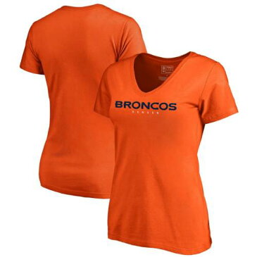 ファナティクス NFL PRO LINE BY FANATICS BRANDED プロ デンバー ブロンコス レディース Vネック Tシャツ 橙 オレンジ WOMEN'S 【 NFL ORANGE PRO LINE BY FANATICS BRANDED WORDMARK VNECK TSHIRT 】 レディースファッ