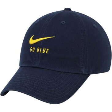 ナイキ NIKE ミシガン ウルヴァリンズ 青色 ブルー スウッシュ スウォッシュ 紺色 ネイビー 【 SWOOSH NIKE GO BLUE BIG HERITAGE 86 ADJUSTABLE HAT NAVY 】 バッグ キャップ 帽子 メンズキャップ 帽子