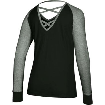 アディダス ADIDAS フィラデルフィア フライヤーズ レディース スリーブ Tシャツ 黒色 ブラック WOMEN'S 長袖 【 SLEEVE ADIDAS CONTRAST TSHIRT BLACK 】 レディースファッション トップス Tシャツ カ