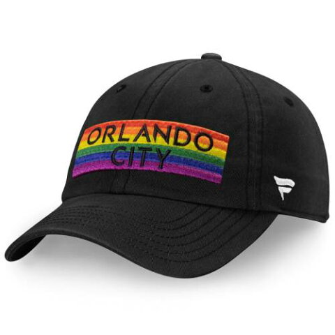 FANATICS BRANDED オーランド シティ 黒 ブラック バッグ キャップ 帽子 メンズキャップ メンズ 【 Orlando City Sc Pride Fundamental Adjustable Hat - Black 】 Black