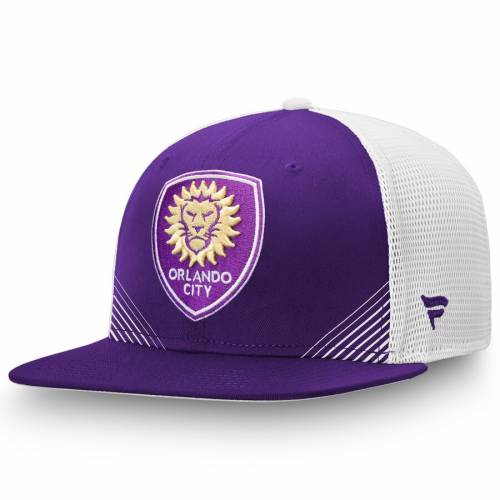 FANATICS BRANDED オーランド シティ スナップバック バッグ キャップ 帽子 メンズキャップ メンズ 【 Orlando City Sc Iconic Adjustable Snapback Hat - Purple/white 】 Purple/white