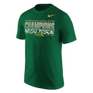 ナイキ NIKE コア Tシャツ 緑 グリーン 【 GREEN NIKE NDSU BISON 2019 NCAA FCS NATIONAL CHAMPIONS CORE TSHIRT 】 メンズファッション トップス Tシャツ カットソー