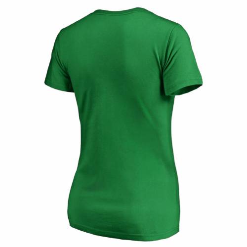 NFL PRO LINE BY FANATICS BRANDED プロ カンザス シティ チーフス レディース 白 ホワイト ロゴ ブイネック Tシャツ 緑 グリーン WOMEN'S ST. PATRICK'S 【 NFL WHITE GREEN PRO LINE BY FANATICS BRANDED KANSAS CITY CHIEF