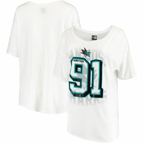 ニューエラ 5TH & OCEAN BY NEW ERA エラ シャークス レディース Tシャツ 白色 ホワイト & ニューエラ サンノゼ WOMEN'S 【 5TH OCEAN BY ESTABLISH OVERSIZED TRIBLEND TSHIRT WHITE 】 レディースファッショ