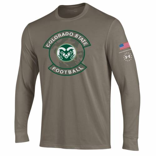 アンダーアーマー UNDER ARMOUR コロラド スケートボード ラムズ パフォーマンス スリーブ Tシャツ コロラドステイト 長袖 【 STATE SLEEVE UNDER ARMOUR MILITARY APPRECIATION PERFORMANCE TSHIRT TAN 】 メンズ