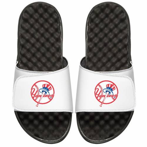 ISLIDE ヤンキース ロゴ サンダル 白 ホワイト 【 SLIDE WHITE ISLIDE NEW YORK YANKEES PRIMARY LOGO SANDALS 】 メンズ サンダル スポーツサンダル