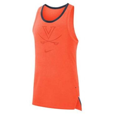 ナイキ NIKE バージニア キャバリアーズ エリート パフォーマンス ノンスリーブ 橙 オレンジ 【 SLEEVELESS ORANGE NIKE VIRGINIA CAVALIERS ELITE PERFORMANCE TOP 】 メンズファッション トップス タンクト