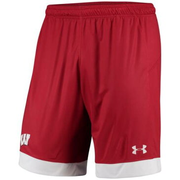 アンダーアーマー UNDER ARMOUR ウィスコンシン サッカー ショーツ ハーフパンツ 赤 レッド 【 SOCCER RED UNDER ARMOUR WISCONSIN BADGERS 2017 REPLICA SHORTS 】 メンズファッション ズボン パンツ