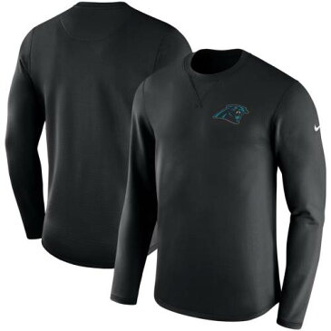 ナイキ NIKE カロライナ パンサーズ サイドライン モダン スリーブ 黒 ブラック 【 SLEEVE BLACK NIKE CAROLINA PANTHERS SIDELINE MODERN LONG SWEATSHIRT 】 メンズファッション トップス スウェット トレー