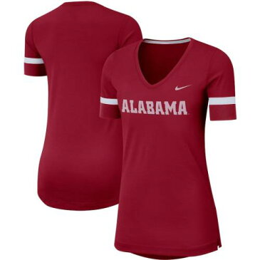 ナイキ NIKE アラバマ レディース パフォーマンス ブイネック Tシャツ WOMEN'S 【 NIKE ALABAMA CRIMSON TIDE FAN TRIBLEND LOOSE FIT PERFORMANCE VNECK TSHIRT 】 レディースファッション トップス Tシャツ カッ