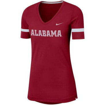 ナイキ NIKE アラバマ レディース パフォーマンス ブイネック Tシャツ WOMEN'S 【 NIKE ALABAMA CRIMSON TIDE FAN TRIBLEND LOOSE FIT PERFORMANCE VNECK TSHIRT 】 レディースファッション トップス Tシャツ カッ