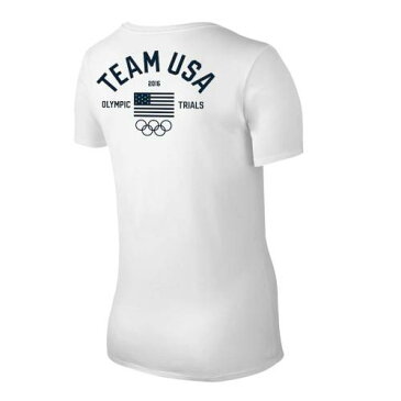 ナイキ NIKE チーム レディース Tシャツ 白 ホワイト WOMEN'S 【 TEAM WHITE NIKE USA 2016 OLYMPIC TRIALS TSHIRT 】 レディースファッション トップス Tシャツ カットソー