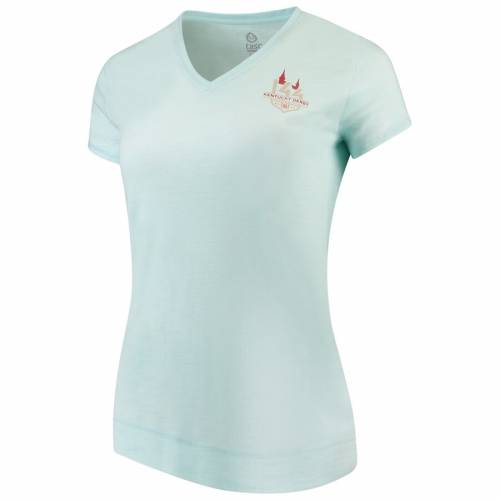 TASC PERFORMANCE レディース パフォーマンス ケンタッキー ブイネック Tシャツ ヘザー WOMEN'S 【 HEATHER KENTUCKY DERBY 144 STREETS VNECK TRIBLEND MOSOTECH TSHIRT GRAY LIGHT BLUE 】 レディースファッション トッ