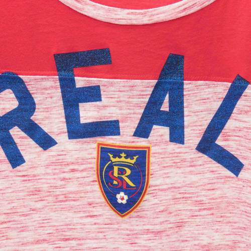 ニューエラ 5TH & OCEAN BY NEW ERA エラ レアル レディース Tシャツ 赤 レッド & ニューエラ ソルトレイク WOMEN'S 【 RED 5TH OCEAN BY SPACE DYE SCOOP TSHIRT 】 レディースファッション トップス Tシ