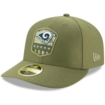 ニューエラ NEW ERA ラムズ サイドライン オリーブ バッグ キャップ 帽子 メンズキャップ メンズ 【 Los Angeles Rams 2019 Salute To Service Sideline Low Profile 59fifty Fitted Hat - Olive 】 Olive