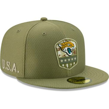 ニューエラ NEW ERA ジャクソンビル ジャガース サイドライン オリーブ バッグ キャップ 帽子 メンズキャップ メンズ 【 Jacksonville Jaguars 2019 Salute To Service Sideline 59fifty Fitted Hat - Olive 】 Oliv