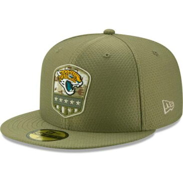 ニューエラ NEW ERA ジャクソンビル ジャガース サイドライン オリーブ バッグ キャップ 帽子 メンズキャップ メンズ 【 Jacksonville Jaguars 2019 Salute To Service Sideline 59fifty Fitted Hat - Olive 】 Oliv