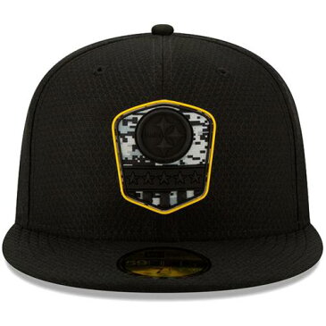 ニューエラ NEW ERA ピッツバーグ スティーラーズ 黒 ブラック バッグ キャップ 帽子 メンズキャップ メンズ 【 Pittsburgh Steelers 2019 Salute To Service 59fifty Fitted Hat - Black 】 Black