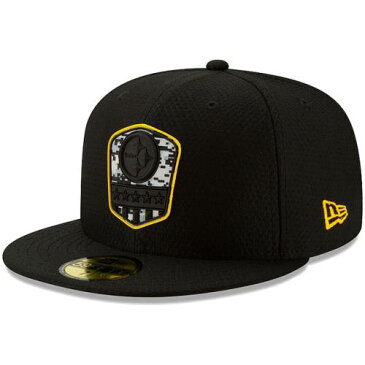 ニューエラ NEW ERA ピッツバーグ スティーラーズ 黒 ブラック バッグ キャップ 帽子 メンズキャップ メンズ 【 Pittsburgh Steelers 2019 Salute To Service 59fifty Fitted Hat - Black 】 Black