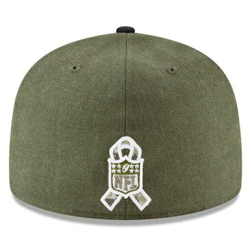 ニューエラ NEW ERA フィラデルフィア イーグルス サイドライン バッグ キャップ 帽子 メンズキャップ メンズ 【 Philadelphia Eagles 2018 Salute To Service Sideline 59fifty Fitted Hat - Olive/black 】 Olive/bla