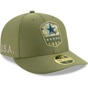 ニューエラ NEW ERA ダラス カウボーイズ サイドライン オリーブ バッグ キャップ 帽子 メンズキャップ メンズ 【 Dallas Cowboys 2019 Salute To Service Sideline Low Profile 59fifty Fitted Hat - Olive 】 Olive