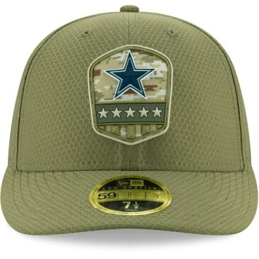 ニューエラ NEW ERA ダラス カウボーイズ サイドライン オリーブ バッグ キャップ 帽子 メンズキャップ メンズ 【 Dallas Cowboys 2019 Salute To Service Sideline Low Profile 59fifty Fitted Hat - Olive 】 Olive