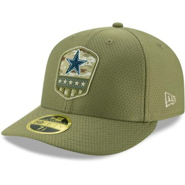 ニューエラ NEW ERA ダラス カウボーイズ サイドライン オリーブ バッグ キャップ 帽子 メンズキャップ メンズ 【 Dallas Cowboys 2019 Salute To Service Sideline Low Profile 59fifty Fitted Hat - Olive 】 Olive