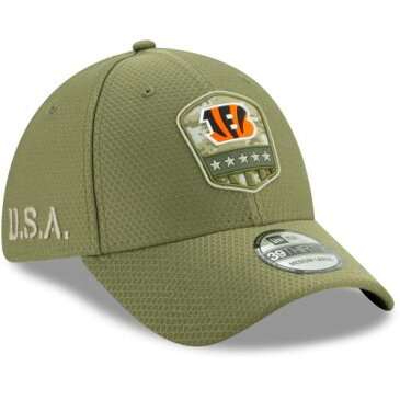 ニューエラ NEW ERA シンシナティ ベンガルズ サイドライン オリーブ 【 OLIVE NEW ERA CINCINNATI BENGALS 2019 SALUTE TO SERVICE SIDELINE 39THIRTY FLEX HAT 】 バッグ キャップ 帽子 メンズキャップ 帽子