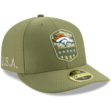 ニューエラ NEW ERA デンバー ブロンコス サイドライン オリーブ バッグ キャップ 帽子 メンズキャップ メンズ 【 Denver Broncos 2019 Salute To Service Sideline Low Profile 59fifty Fitted Hat - Olive 】 Olive