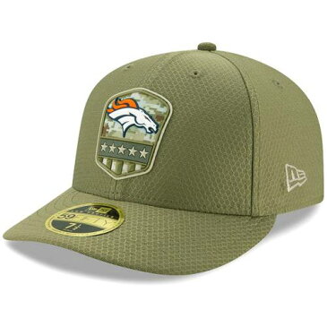 ニューエラ NEW ERA デンバー ブロンコス サイドライン オリーブ バッグ キャップ 帽子 メンズキャップ メンズ 【 Denver Broncos 2019 Salute To Service Sideline Low Profile 59fifty Fitted Hat - Olive 】 Olive
