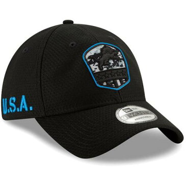 ニューエラ NEW ERA デトロイト ライオンズ 黒 ブラック バッグ キャップ 帽子 メンズキャップ メンズ 【 Detroit Lions 2019 Salute To Service 9twenty Adjustable Hat - Black 】 Black