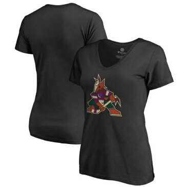 FANATICS BRANDED アリゾナ レディース チーム ブイネック Tシャツ WOMEN'S 【 TEAM ARIZONA COYOTES ALTERNATE VNECK TSHIRT BLACK 】 レディースファッション トップス カットソー 送料無料