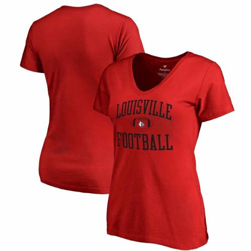 FANATICS BRANDED ルイビル カーディナルス レディース ブイネック Tシャツ 赤 レッド WOMEN'S 【 RED FANATICS BRANDED LOUISVILLE CARDINALS FIRST SPRINT VNECK TSHIRT 】 レディースファッション トップス Tシャ