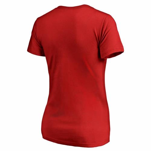 FANATICS BRANDED ルイビル カーディナルス レディース ブイネック Tシャツ 赤 レッド WOMEN'S 【 RED FANATICS BRANDED LOUISVILLE CARDINALS FIRST SPRINT VNECK TSHIRT 】 レディースファッション トップス Tシャ