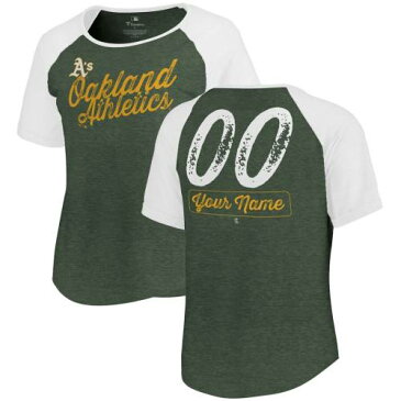 FANATICS BRANDED オークランド レディース サイドライン Tシャツ 緑 グリーン [CUSTOMIZED ITEM] WOMEN'S 【 GREEN FANATICS BRANDED OAKLAND ATHLETICS PERSONALIZED SIDELINE TRIBLEND TSHIRT 】 レディースファッション