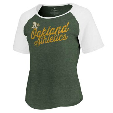 FANATICS BRANDED オークランド レディース サイドライン Tシャツ 緑 グリーン [CUSTOMIZED ITEM] WOMEN'S 【 GREEN FANATICS BRANDED OAKLAND ATHLETICS PERSONALIZED SIDELINE TRIBLEND TSHIRT 】 レディースファッション