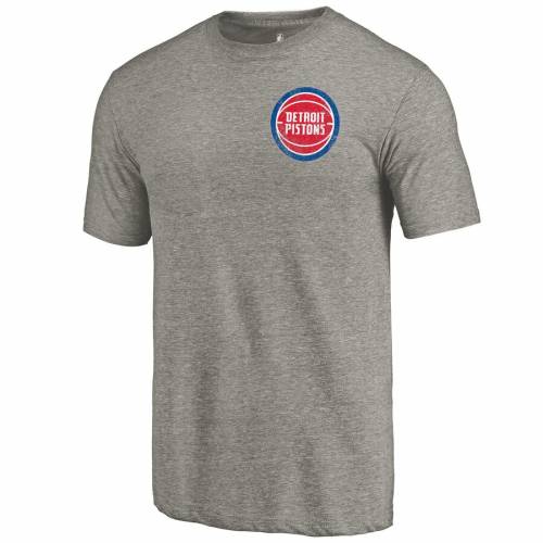 ファナティクス FANATICS BRANDED デトロイト ピストンズ ロゴ Tシャツ 灰色 グレー グレイ 【 GRAY FANATICS BRANDED PRIMARY LOGO LEFT CHEST DISTRESSED TRIBLEND TSHIRT 】 メンズファッション トップス Tシャツ