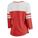 ファナティクス FANATICS BRANDED シカゴ ブルズ レディース Vネック Tシャツ 赤 レッド WOMEN'S & 【 RED FANATICS BRANDED ZACH LAVINE STARSTRUCK NAME NUMBER TRIBLEND 3 4SLEEVE VNECK TSHIRT 】 レディースファッシ