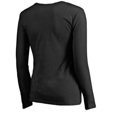 ファナティクス FANATICS BRANDED フィラデルフィア フライヤーズ レディース スリーブ Vネック Tシャツ 黒色 ブラック WOMEN'S 長袖 【 SLEEVE FANATICS BRANDED GRITTY VNECK TSHIRT BLACK 】