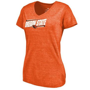 ファナティクス FANATICS BRANDED オレゴン スケートボード ビーバーズ レディース Vネック Tシャツ 橙 オレンジ オレゴンステイト WOMEN'S 【 STATE ORANGE FANATICS BRANDED DOUBLE BAR TRIBLEND VNECK TSHIRT HEAT