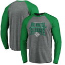FANATICS BRANDED ダラス ウィンター クラシック スリーブ ラグラン Tシャツ ヘザー 緑 グリーン 灰色 グレー グレイ 【 SLEEVE RAGLAN HEATHER GREEN GRAY FANATICS BRANDED DALLAS STARS 2020 WINTER CLASSIC LONE STAR L