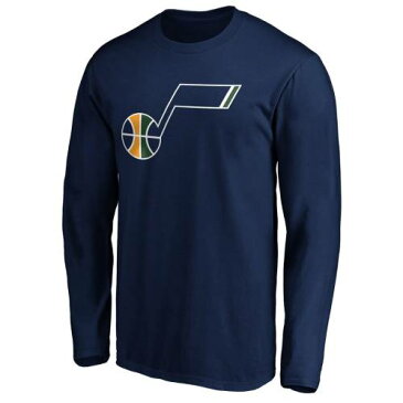 FANATICS BRANDED ユタ ジャズ チーム スリーブ Tシャツ 紺 ネイビー & 【 TEAM SLEEVE NAVY FANATICS BRANDED DONOVAN MITCHELL UTAH JAZZ PLAYMAKER NAME NUMBER LONG TSHIRT 】 メンズファッション トップス Tシャツ