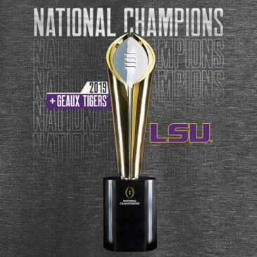 FANATICS BRANDED タイガース カレッジ Tシャツ ヘザー 灰色 グレー グレイ & 【 HEATHER GRAY FANATICS BRANDED LSU TIGERS COLLEGE FOOTBALL PLAYOFF 2019 NATIONAL CHAMPIONS SCREEN BIG TALL TSHIRT 】 メンズファッション