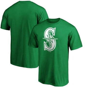 FANATICS BRANDED シアトル マリナーズ 白 ホワイト チーム ロゴ Tシャツ 緑 グリーン & ST. PATRICK'S 【 WHITE TEAM GREEN FANATICS BRANDED SEATTLE MARINERS BIG TALL DAY LOGO TSHIRT 】 メンズファッション トッ