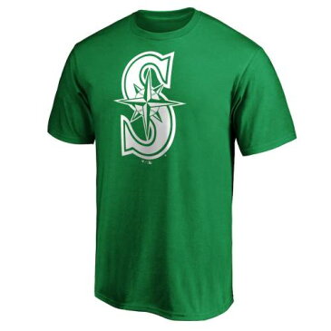 FANATICS BRANDED シアトル マリナーズ 白 ホワイト チーム ロゴ Tシャツ 緑 グリーン & ST. PATRICK'S 【 WHITE TEAM GREEN FANATICS BRANDED SEATTLE MARINERS BIG TALL DAY LOGO TSHIRT 】 メンズファッション トッ