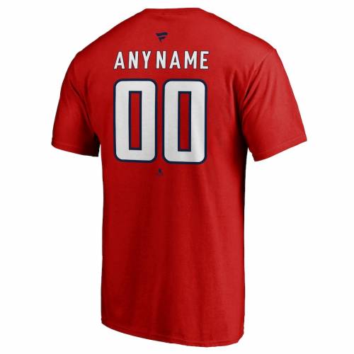 FANATICS BRANDED ワシントン キャピタルズ チーム オーセンティック Tシャツ 赤 レッド [CUSTOMIZED ITEM] 【 TEAM RED FANATICS BRANDED WASHINGTON CAPITALS PERSONALIZED AUTHENTIC TSHIRT 】 メンズファッション トッ